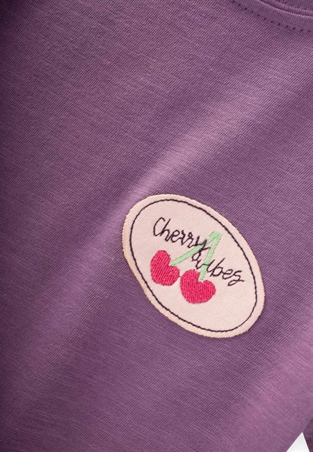 Taylı T-Shirt Takım 1-8 Yaş Mor