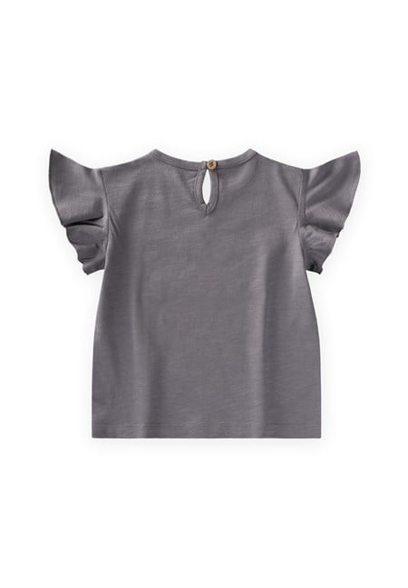 Pullu T-Shirt 1-10 Yaş O GRİ