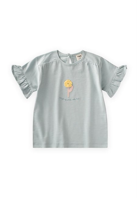 Aplikeli T-Shirt 2-8 Yaş MİNT YEŞİLİ