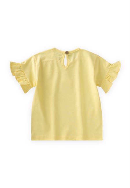 Aplikeli T-Shirt 2-8 Yaş SARI