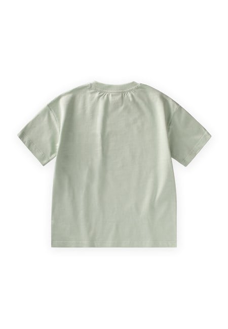 Yaka Detaylı T-Shirt 2-12 Yaş Su Yeşili