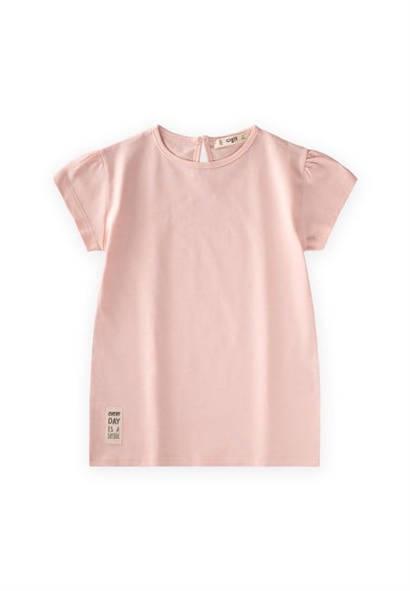 Etiketli Tunik 4-12 Yaş Pudra Pembe