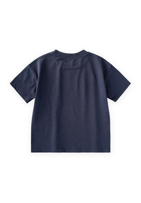 Roket Baskılı T-Shirt 2-12 Yaş Lacivert