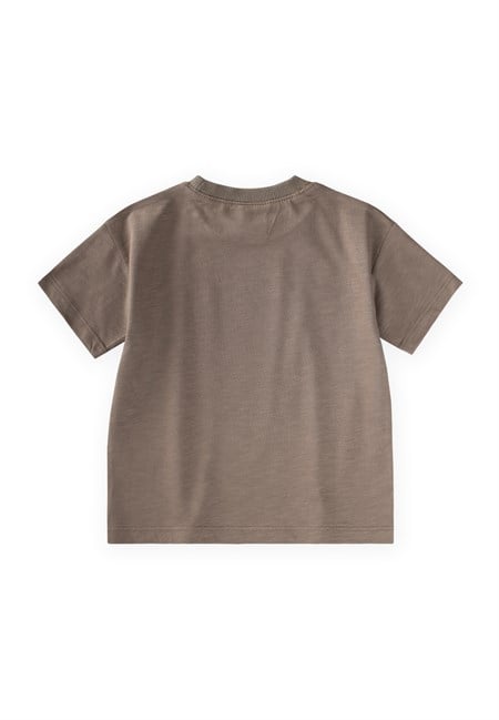 Slogan Baskılı T-Shirt 2-10 Yaş VİZON