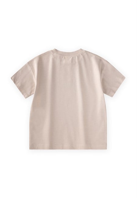 Slogan Baskılı T-Shirt 2-10 Yaş A. BEJ