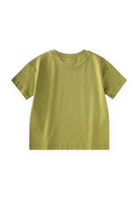 Slogan Baskılı T-Shirt 2-10 Yaş Lime