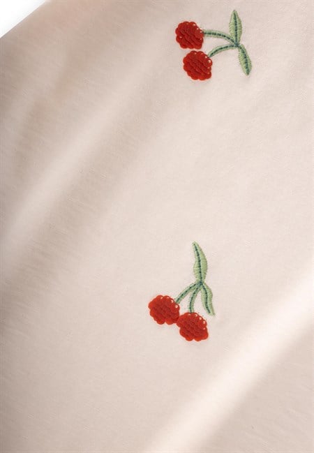 Müslin Şalvarlı T-Shirt Takım 2-8 Yaş Ekru