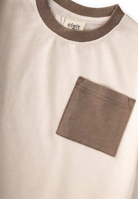 Kaprili T-Shirt Takım 2-10 Yaş Ekru
