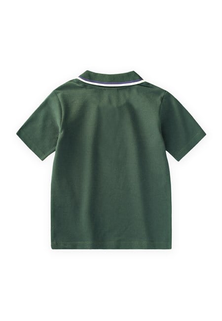 Polo Yaka T-Shirt 2-10 Yaş HAKİ YEŞİL