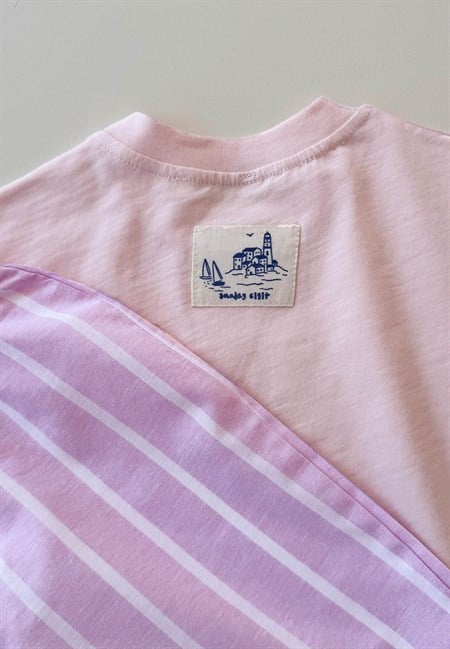 Oversize T-Shirt Takım 2-10 Yaş Pembe