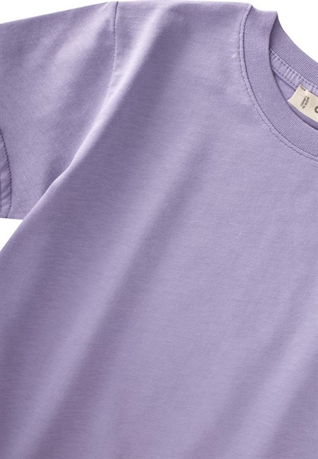 Etiket Detaylı T-Shirt 2-10 Yaş LİLA