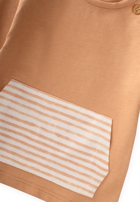 Kanguru Cepli T-Shirt Takım 0-2 Yaş Oranj