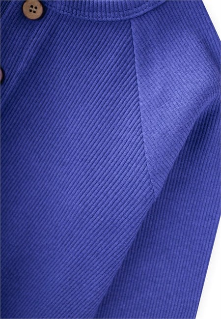 Reglan Kol Patlı Basıc Takım 1-8 Yaş Saks Mavi