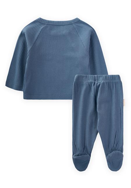 Fitilli Ayaklı Takım 0-9 Ay İndigo Mavi