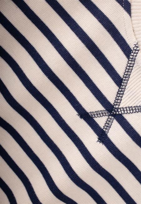 Çizgili Karyoka Detaylı Mevsimlik Sweat 2-12 Yaş LACİVERT