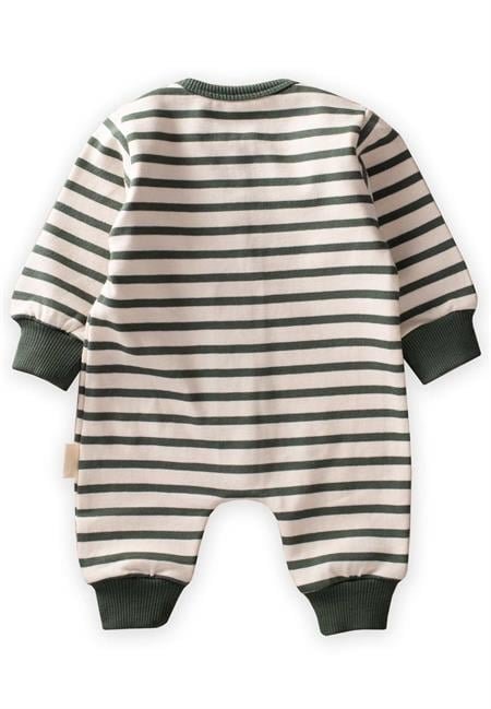 Çizgili Triko Tulum 0-3 Yaş HAKİ YEŞİL