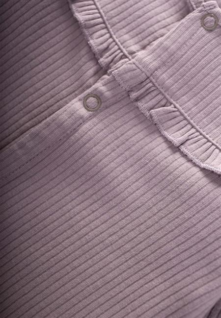 Robası Fırfırlı Ayaklı Fitilli Tulum 0-6 Ay Lila