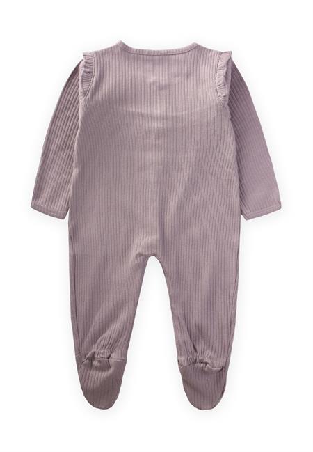 Robası Fırfırlı Ayaklı Fitilli Tulum 0-6 Ay Lila