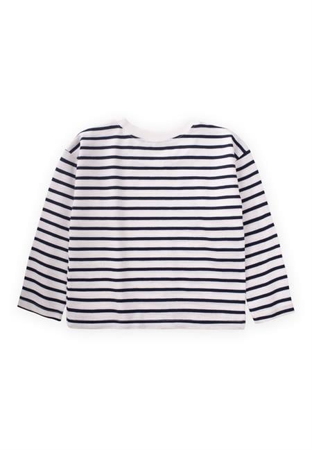 Çizgili Mevsimlik T-Shırt 1-10 Yaş Siyah Çizgili