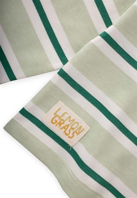 Çizgili Mevsimlik T-Shırt 1-10 Yaş MİNT HAKİ ÇİZGİLİ