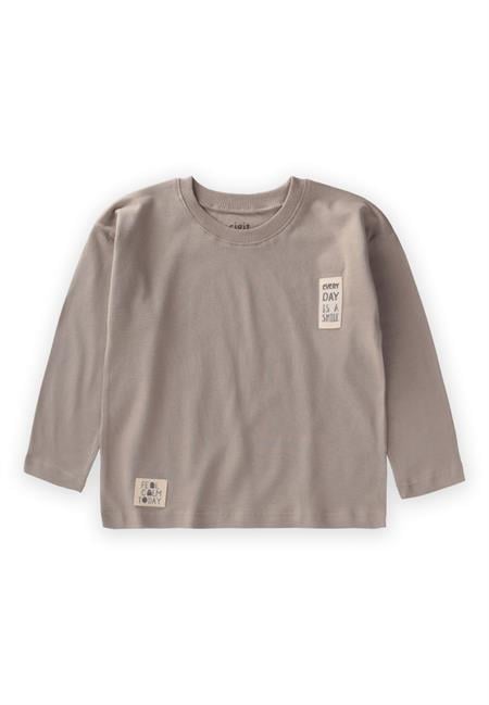 Etiket Detaylı Mevsimlik T-Shırt 2-10 Yaş Vizon