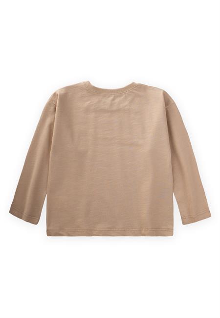 Etiket Detaylı Mevsimlik T-Shırt 2-10 Yaş Bej