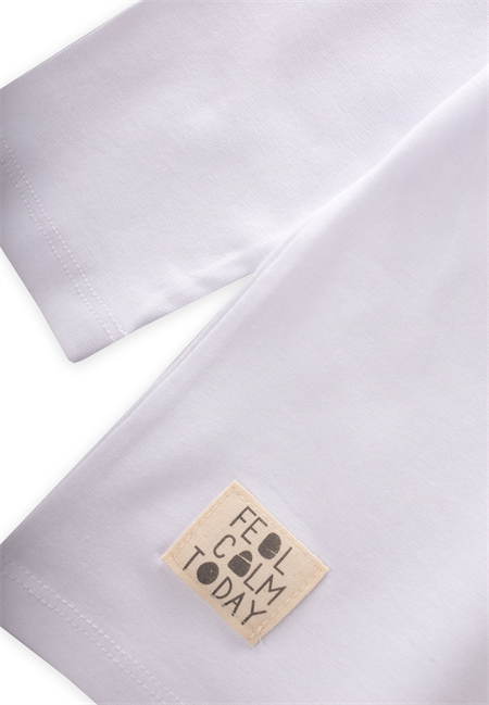 Etiket Detaylı Mevsimlik T-Shırt 2-10 Yaş BEYAZ