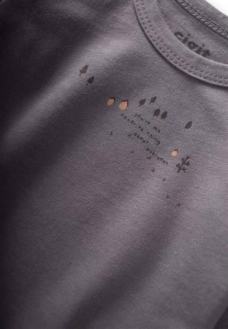 Baskılı Mevsimlik T-Shırt 0-4 Yaş GRİ