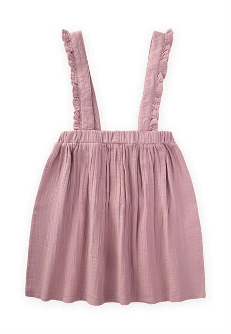 Askılı Organik Müslin Etek 2-8 Yaş Leylak