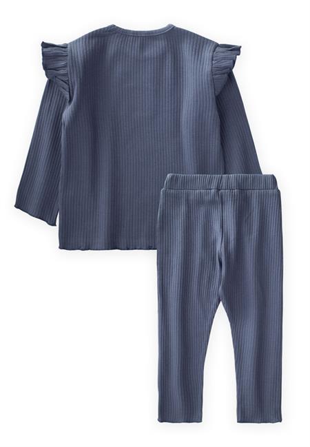 Etiket Detaylı Mevsimlik Kız Takım 1-10 Yaş LACİVERT