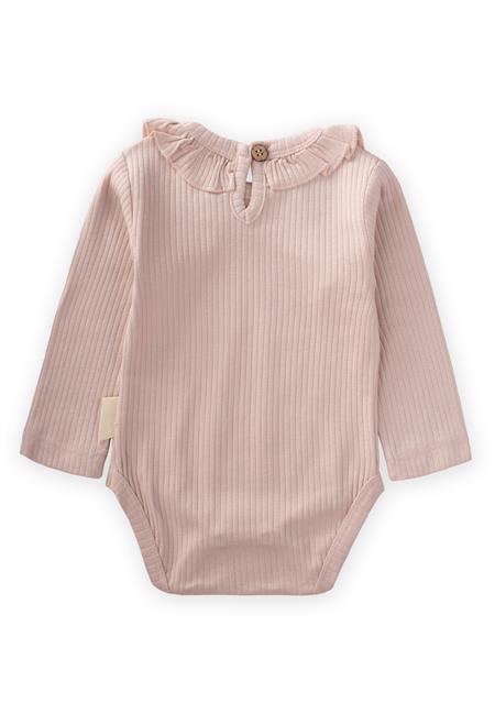 Fırfır Yakalı Mevsimlik Zıbın 0-3 Yaş PUDRA PEMBE