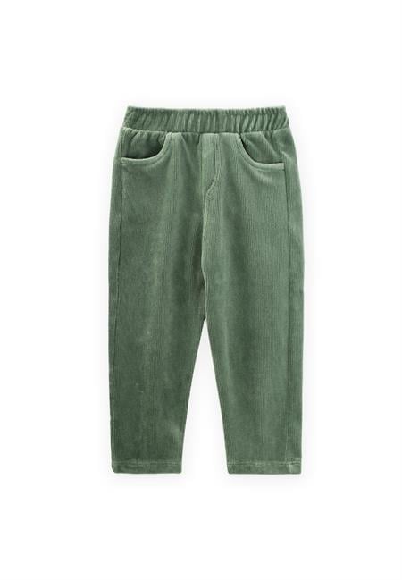 Fitilli Kadife Pantolon 1-8 Yaş Yeşil