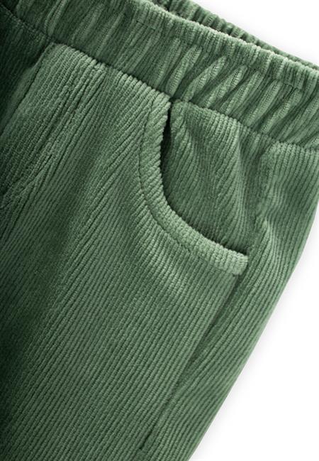 Fitilli Kadife Pantolon 1-8 Yaş Yeşil