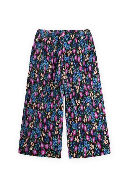 Piliseli Dökümlü Pantolon 3-10 Yaş Çiçek Desen