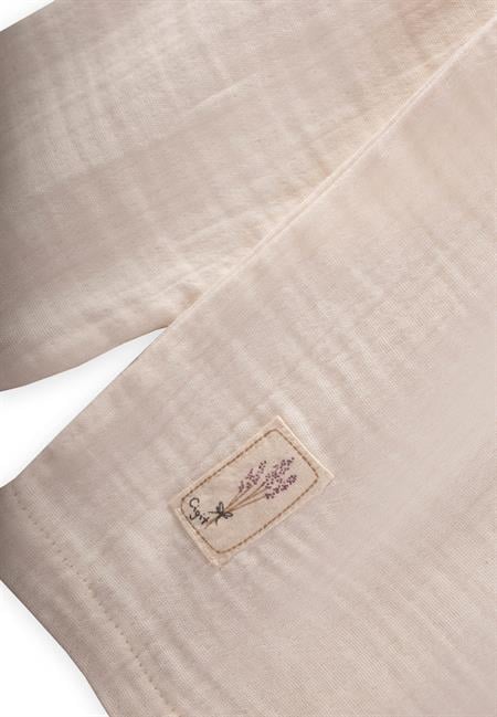 Organik Müslin Oversize Bohem Bluz Uzun Etekli Takım 2-8 Yaş Naturel