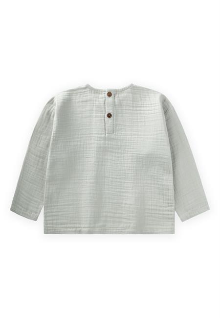 Organik Üçgen Parçalı Mevsimlik Sweatshırt 2-10 Yaş Su Yeşili