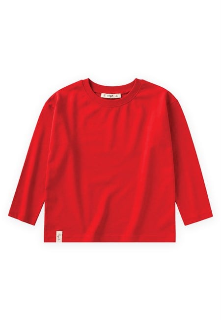 Mevsimlik Basic T-Shırt 2-10 Yaş Kırmızı