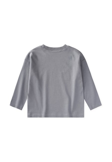 Mevsimlik Basic T-Shırt 2-10 Yaş O Gri