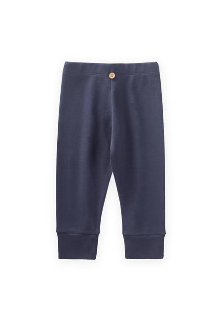 Manşetli Düğme Detaylı Tayt 0-3 Yaş LACİVERT