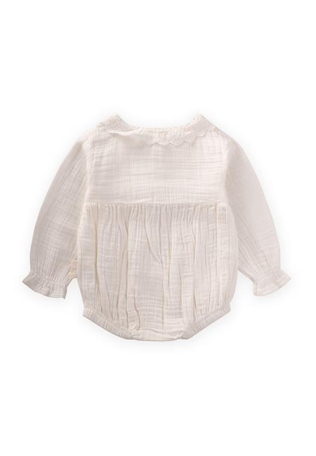 Fisto Yakalı Mevsimlik Müslin Zıbın 0-2 Yaş Ekru