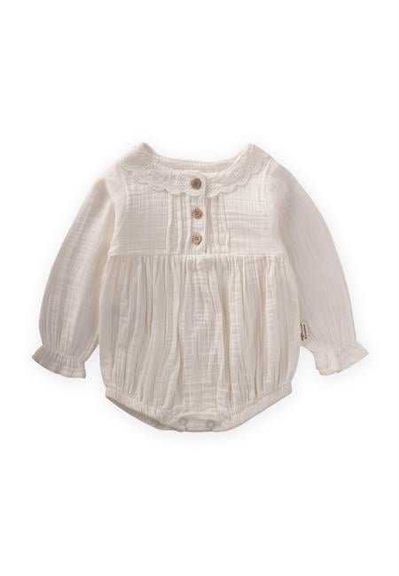 Fisto Yakalı Mevsimlik Müslin Zıbın 0-2 Yaş Ekru