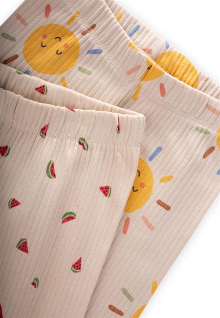 İkili Set Tayt 1-8 Yaş Karpuz - Güneş Desen