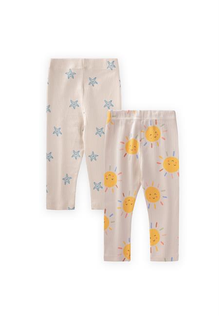 İkili Set Tayt 1-8 Yaş GÜNEŞ - YILDIZ DESEN