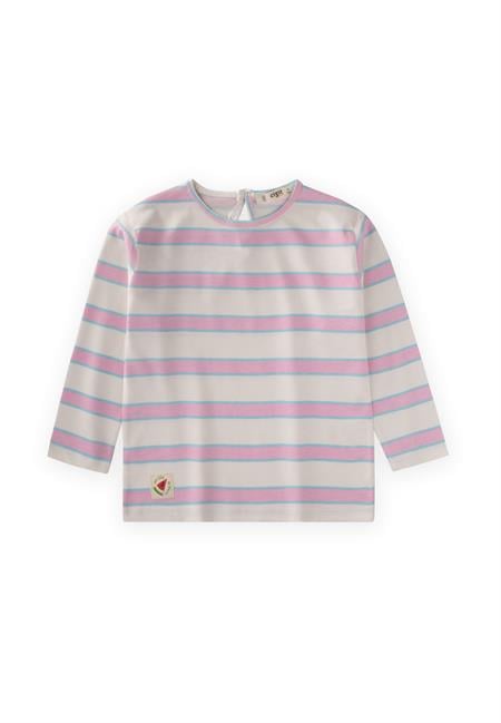 Çizgili Uzun Kollu T-Shırt 2-8 Yaş PEMBE MAVİ ÇİZGİLİ
