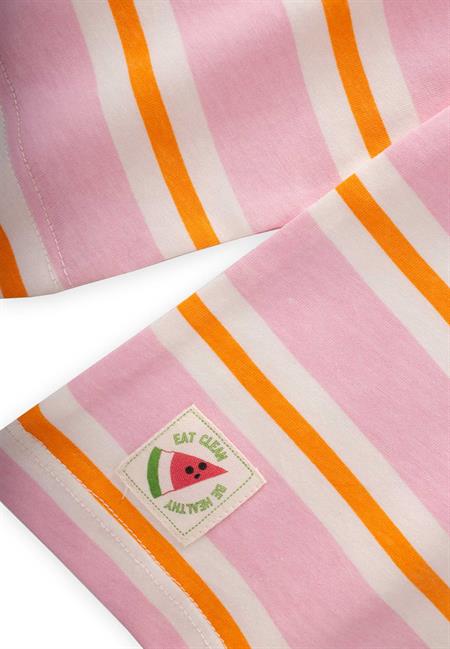 Çizgili Uzun Kollu T-Shırt 2-8 Yaş PUDRA TURUNCU ÇİZGİ