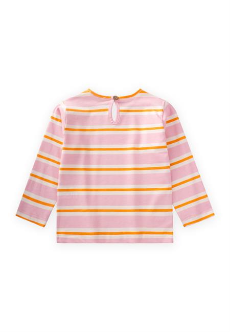 Çizgili Uzun Kollu T-Shırt 2-8 Yaş PUDRA TURUNCU ÇİZGİ