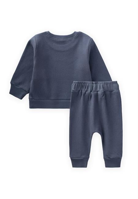 Be Cool Nakışlı Sweatshirt Takım 0-5 Yaş Lacivert