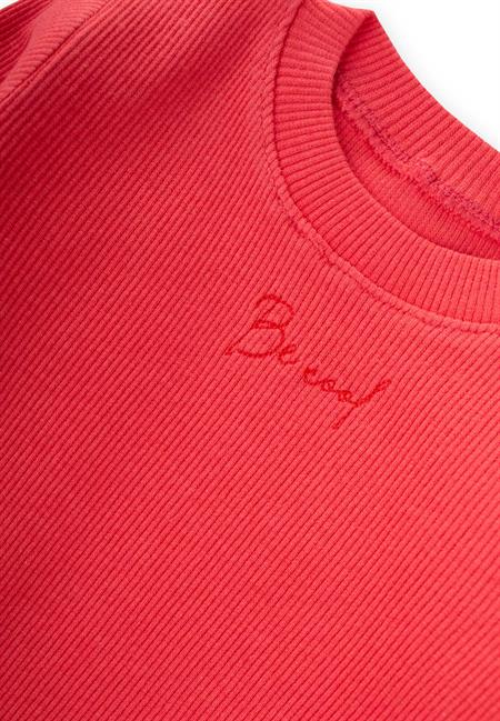 Be Cool Nakışlı Sweatshirt Takım 0-5 Yaş Mercan