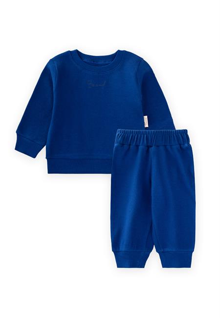 Be Cool Nakışlı Sweatshirt Takım 0-5 Yaş Saks Mavi