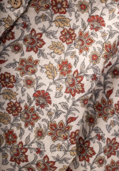 Desenli Gömlek Takım 4-12 Yaş Ekru